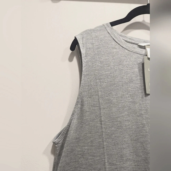 H&M Grey Melange Sleeveless Casual Midi Dress Size Large - Picture 4 of 7